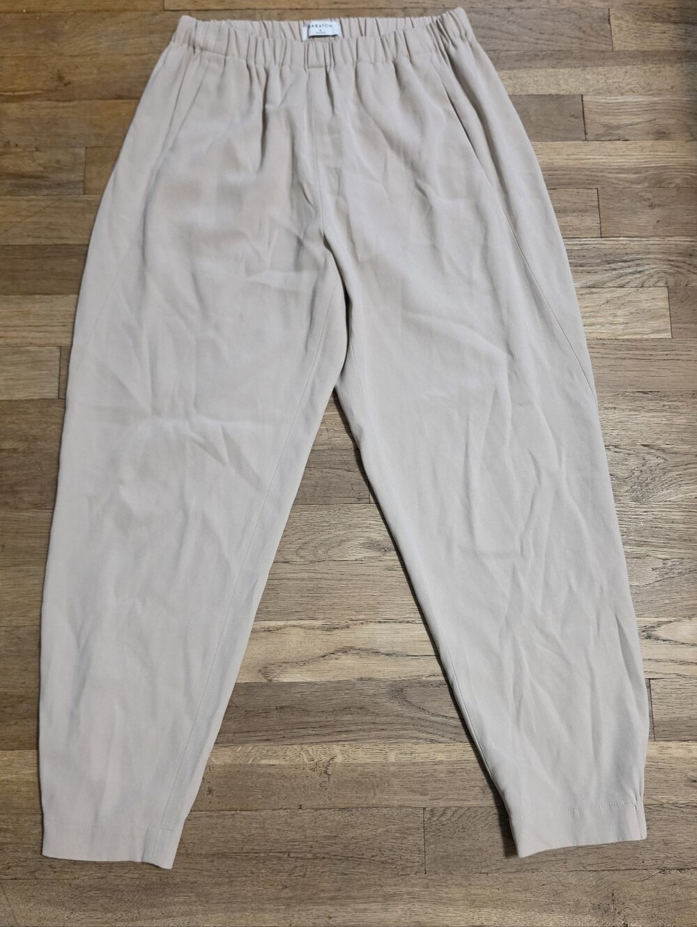 Men's Relaxed Elastic-Waist Pants - Beige